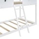 preview thumbnail 24 of 24, Twin Over Twin Bunk Bed with Roof, Windows, Ladder, and Guardrails, Solid Wood Playhouse Design, Space-Saving for Kids, Grey