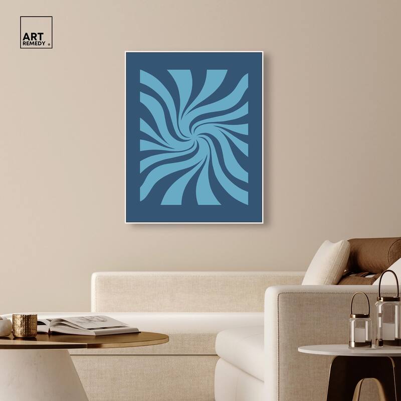 Carnaval Retro Blues Canvas by Art Remedy