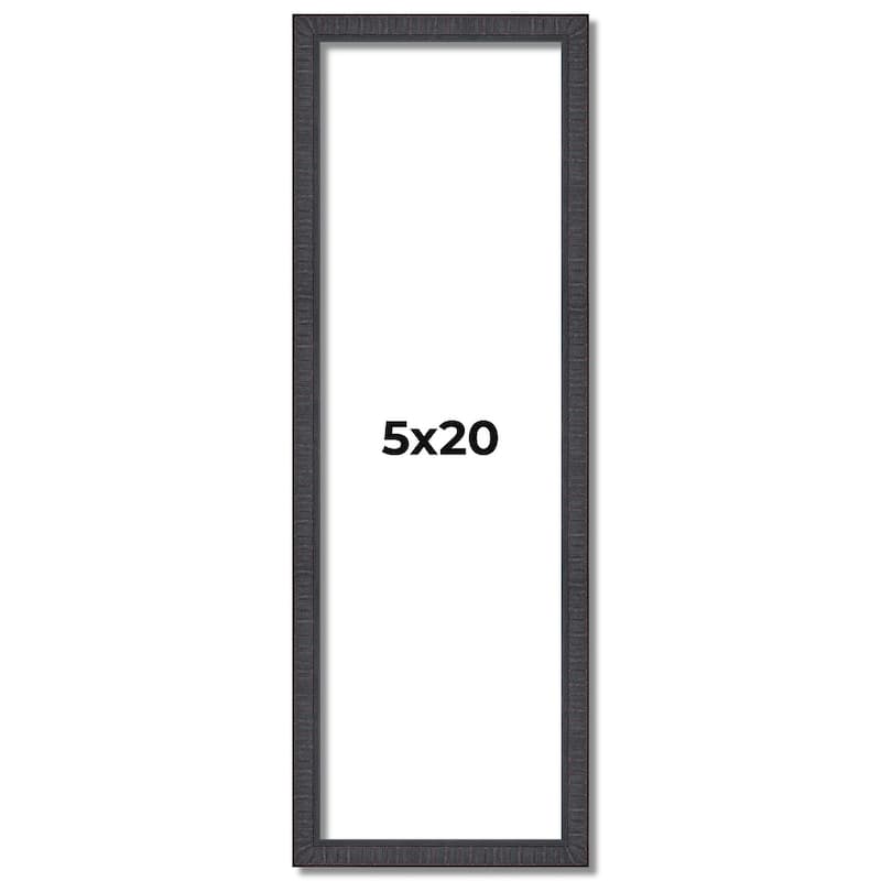 5x20 Frame Brown Solid Wood Picture Frame - Complete Modern Photo
