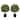 2-Pack 22in Artificial Boxwood Ball Topiary Trees