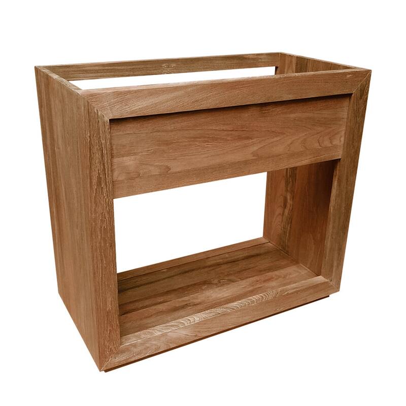 Rennes 36" Reclaimed Wood Vanity In Natural Teak Cabinet Only