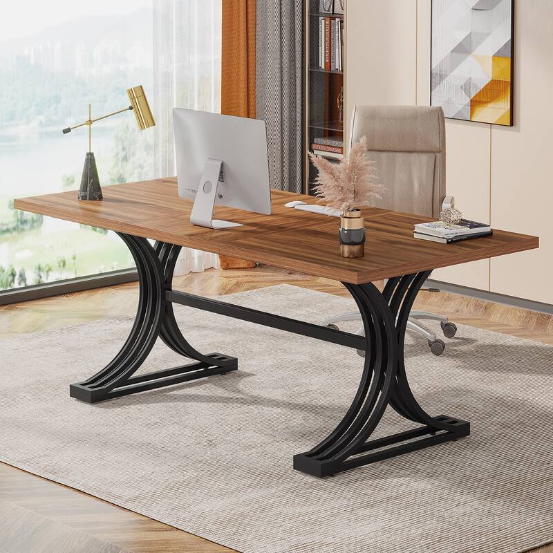 63'' Modern Executive Computer Desk, Large Writing Table for Home