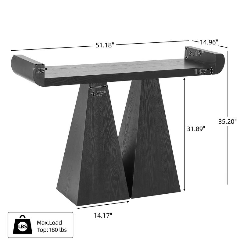 Christopher Knight Home - Arclume Modern Sculptural Base Console Table with Narrow Design
