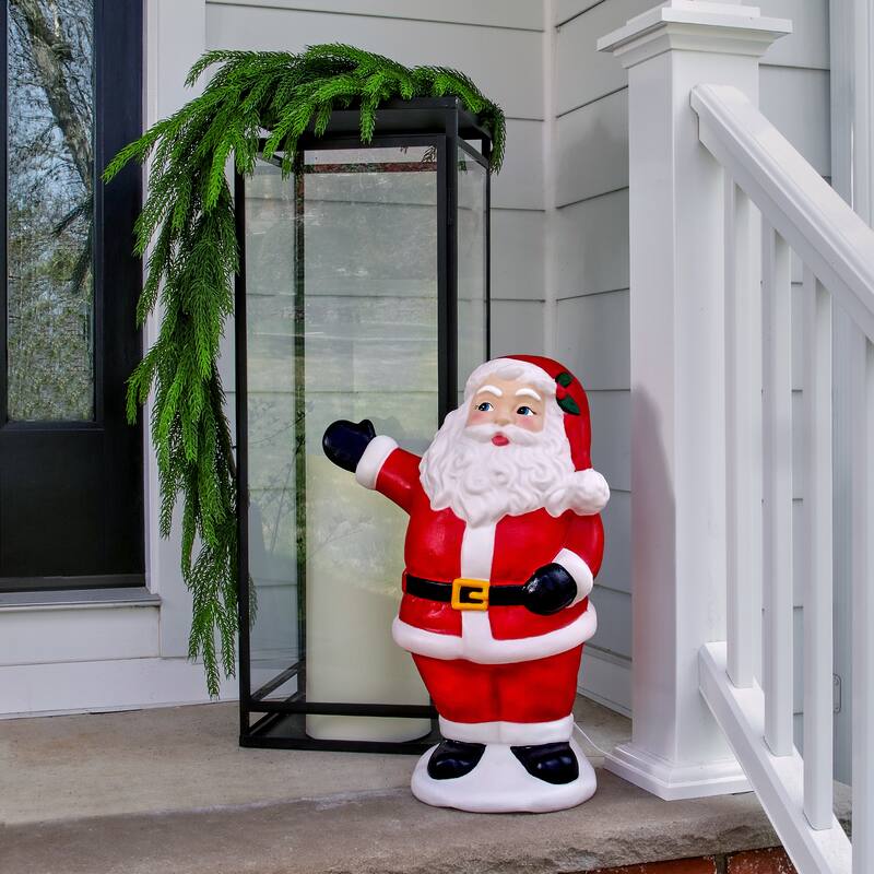 24" Plastic Outdoor Retro Santa with UL Plug