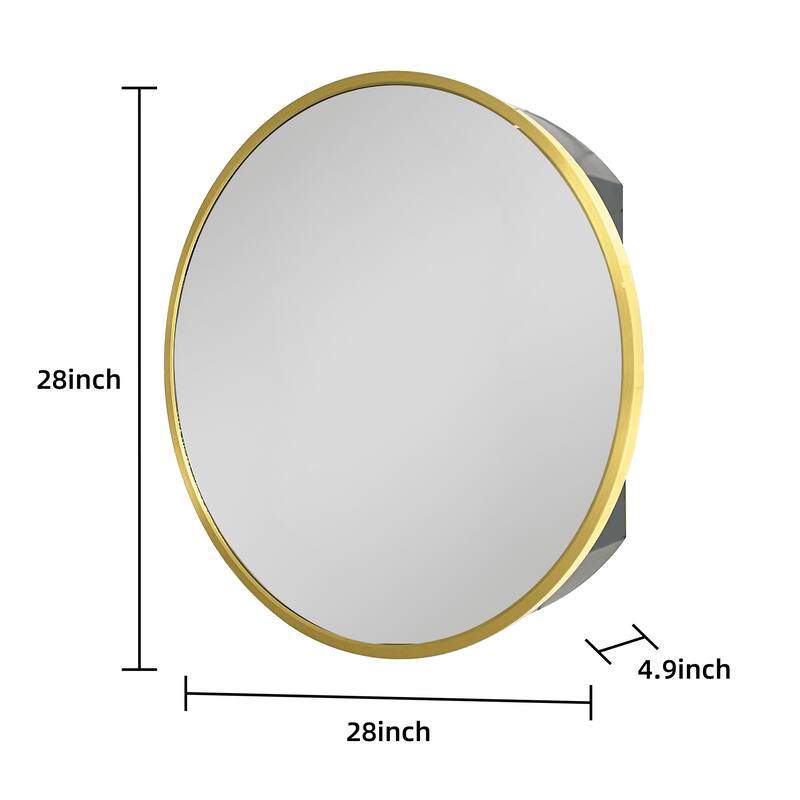 Metal Framed Wall-Mount Bathroom Medicine Cabinet with Mirror, Large Storage Space, Black Iron Powder Material