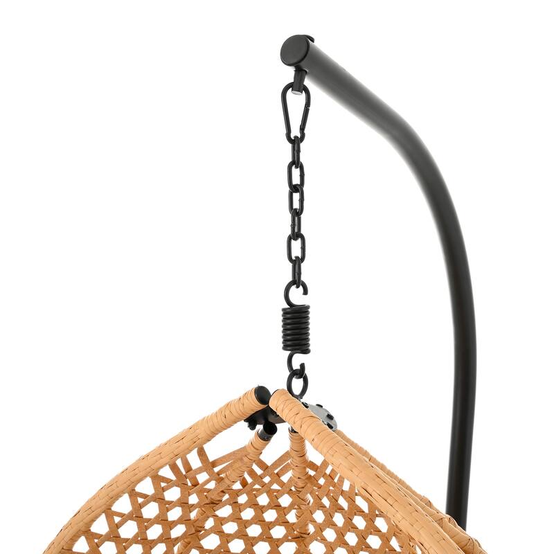 Durable Hanging Hammock Chair with Stand and Removable Cushion