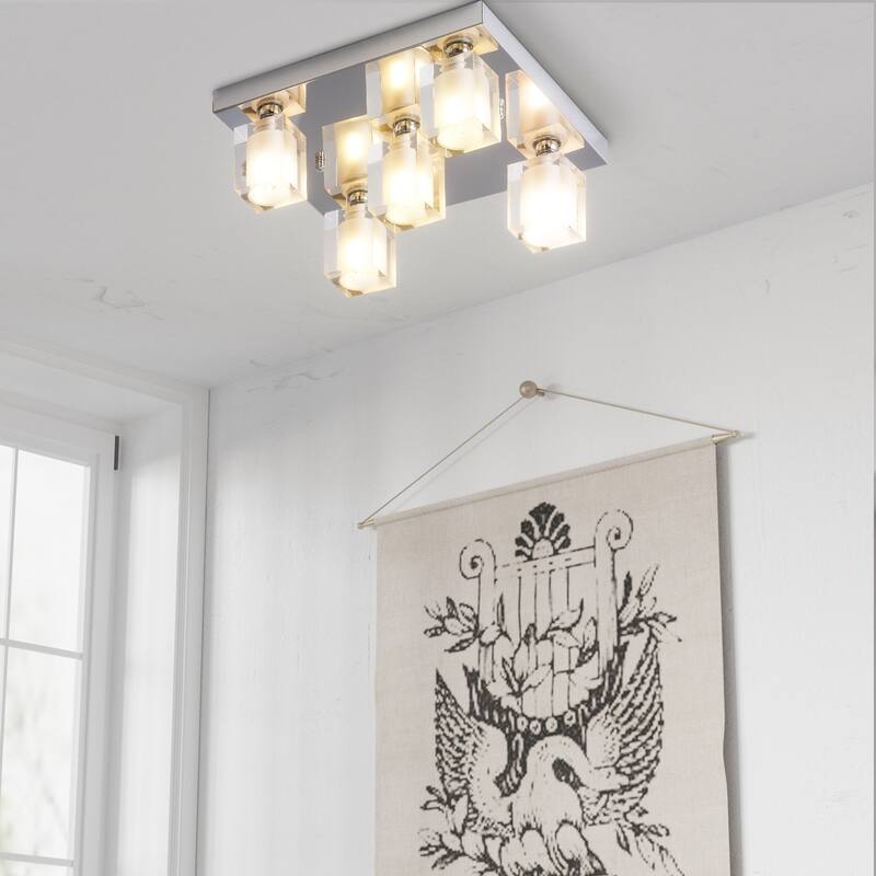 Maxax 5-Light Crystal Flush Mount - N/A