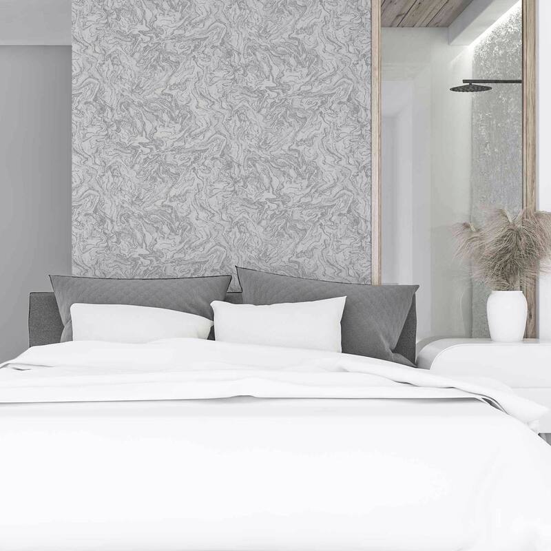 Arthouse Osgood Grey Marbled Wallpaper
