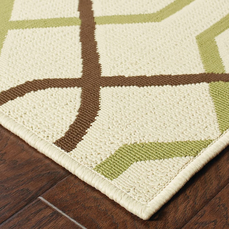 Vista Home Malta Lattice Helix Indoor-Outdoor Loop Pile Area Rug