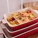 MALACASA Series Bake.Bake, Rectangle Porcelain Bakeware Set