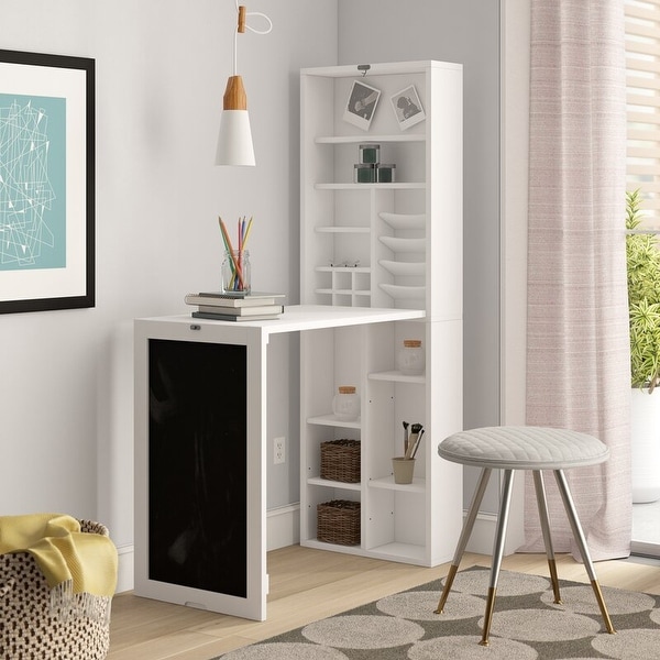 Fold out shelf desk outlet