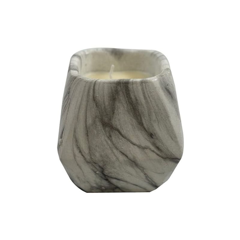10 oz Grey Marbled Prism Bowl Candle