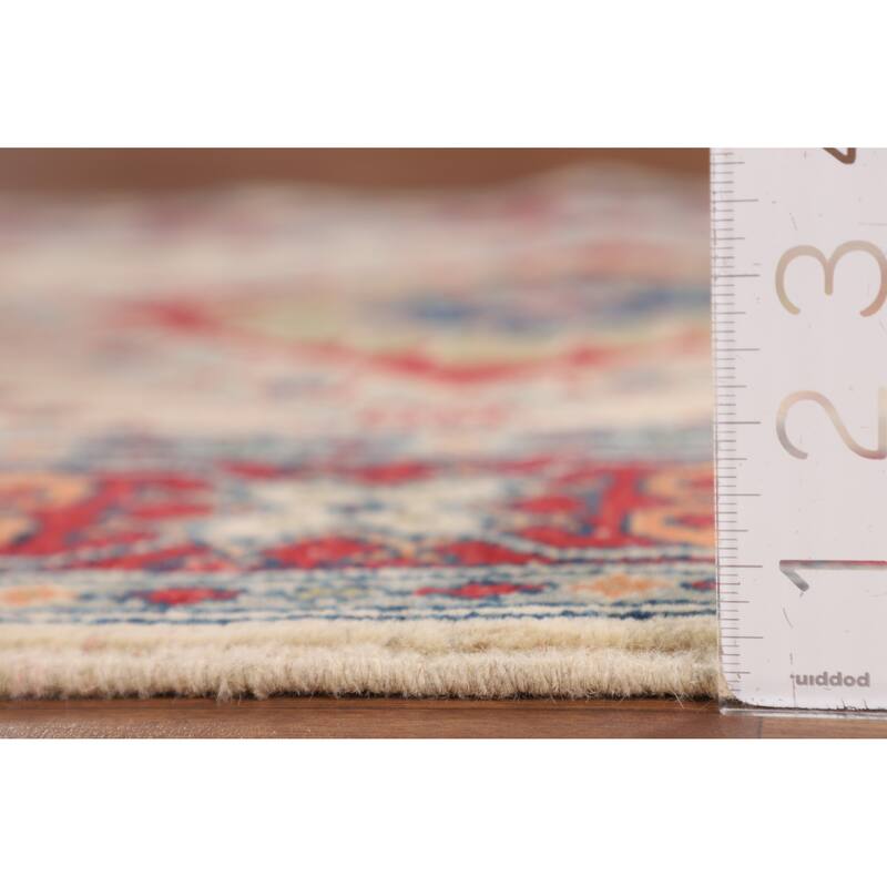 Kazak Accent Rug Handmade Wool Carpet - 3'4" x 4'10"