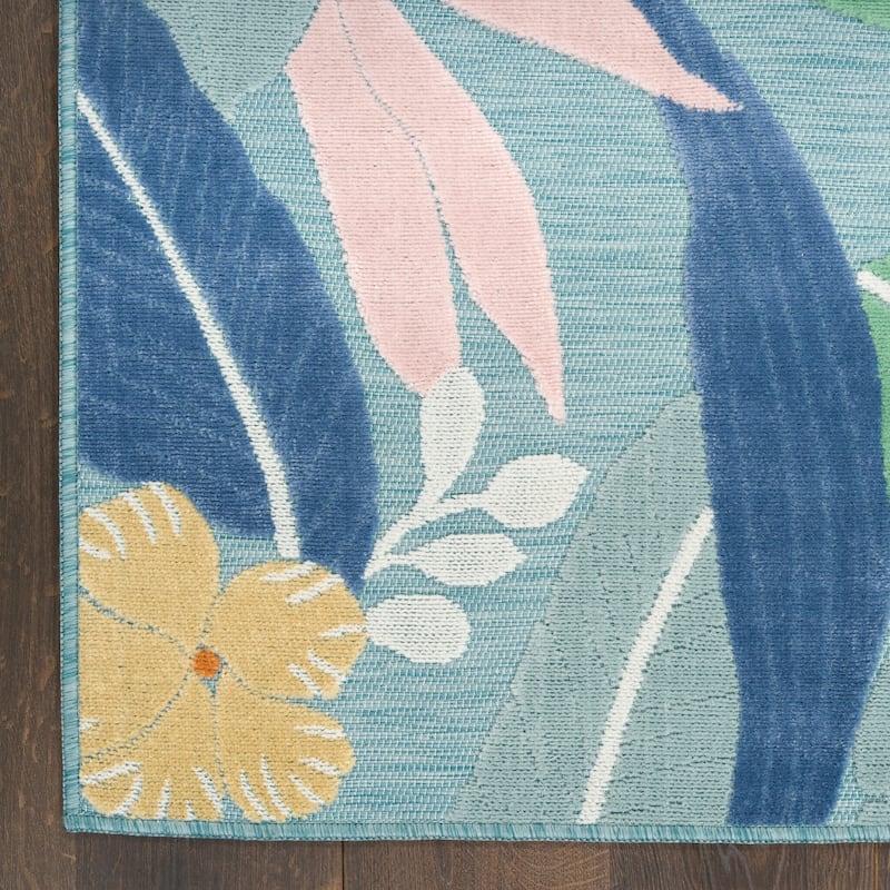 Nourison Suncoast Indoor/Outdoor Floral Area Rug.