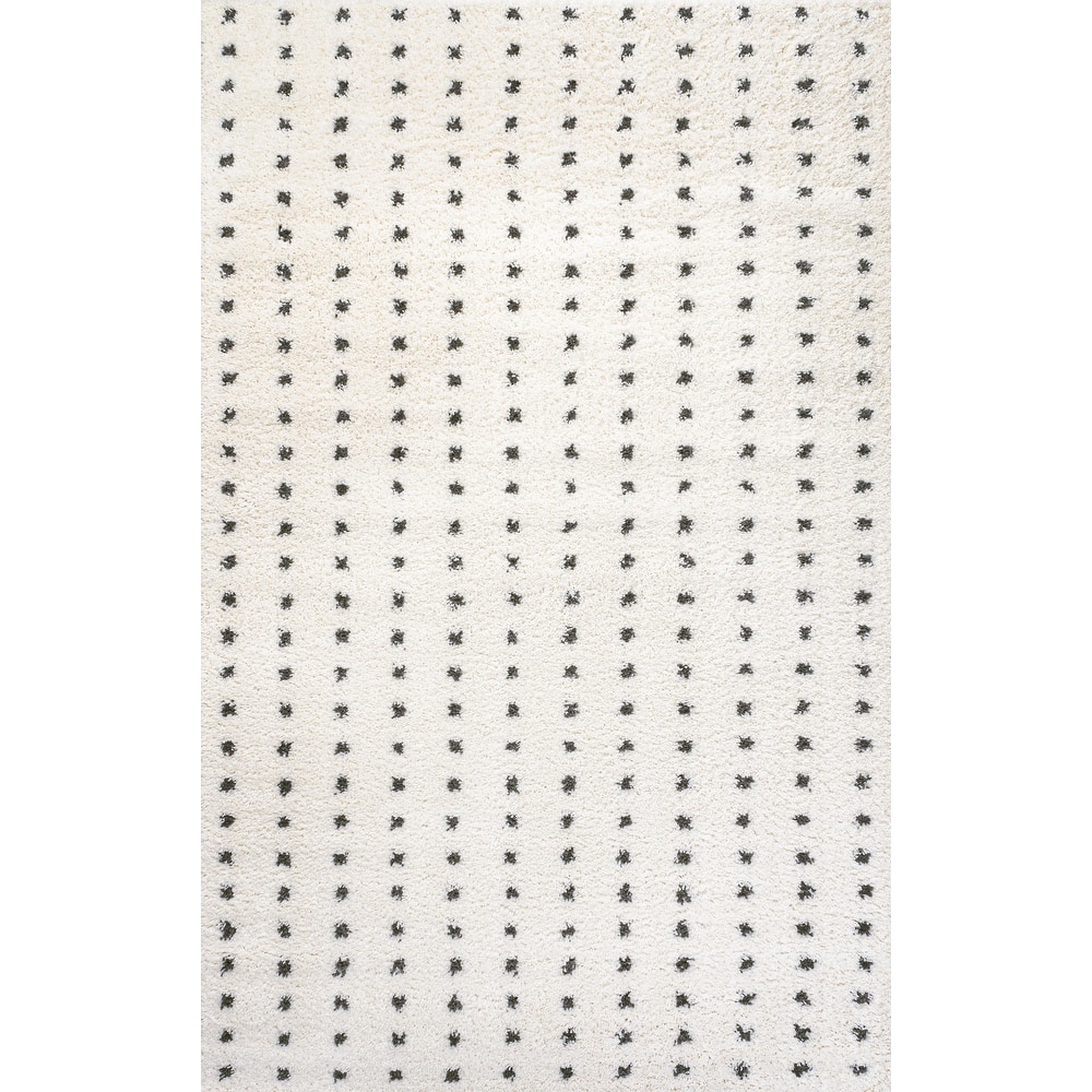 JONATHAN Y Deia Modern Geometric Dot Shag Area Rug