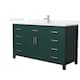 Option Green / White Quartz Top / Brushed Nickel Hardware