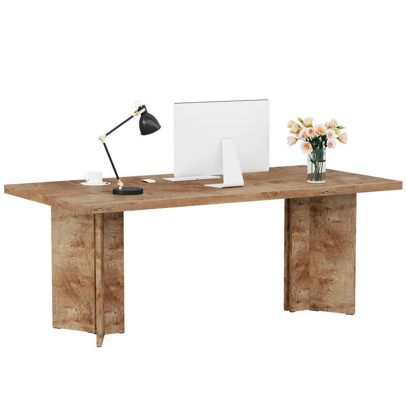 63-Inch Modern Executive Desk Large Office Computer Desk Writing Table