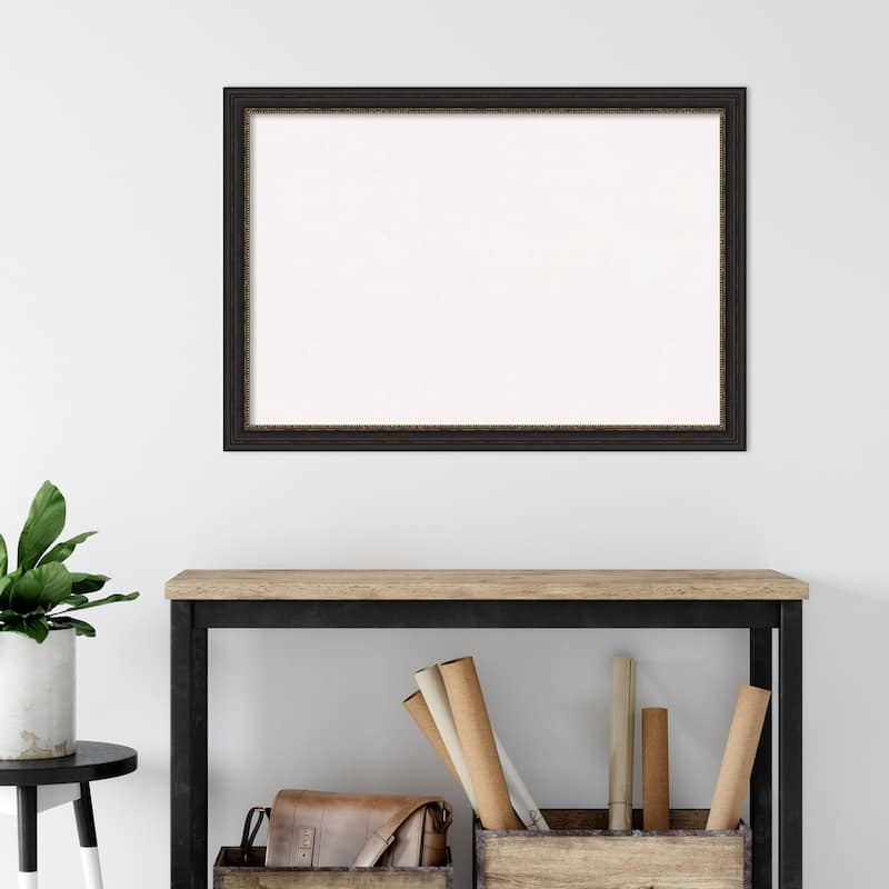 Accent Bronze Narrow Framed White Corkboard Bulletin Board