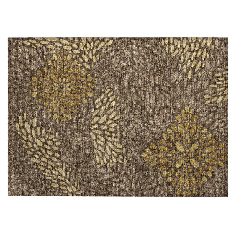 Machine Washable Indoor/ Outdoor Modern Genoa Chantille Rug