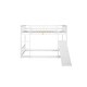 preview thumbnail 20 of 38, Floor Bunk Bed with Climbing Ramp,Ladder and Safety Guardrail,Twin Over Twin for Bedroom