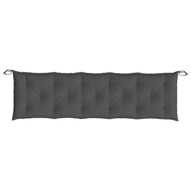 Outdoor Cushion for Bench Set of 2, Tufted Stitch Gray Oxford Fabric