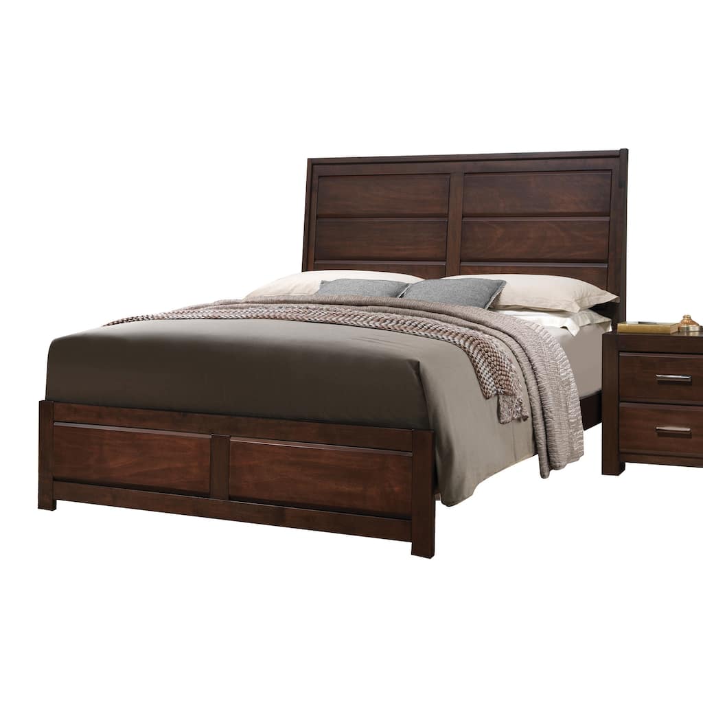 Oberreit Walnut Finish Queen Bed