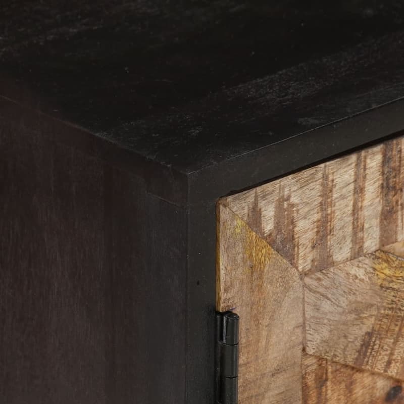 vidaXL TV Stand 55.1"x11.8"x18.1" Rough Mango Wood and Solid Wood Acacia - 55.1" x 11.8" x 18.1"