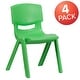 preview thumbnail 4 of 33, 4 Pack Plastic Stack School Chair with 15.5"H Seat, 3rd-7th School Chair