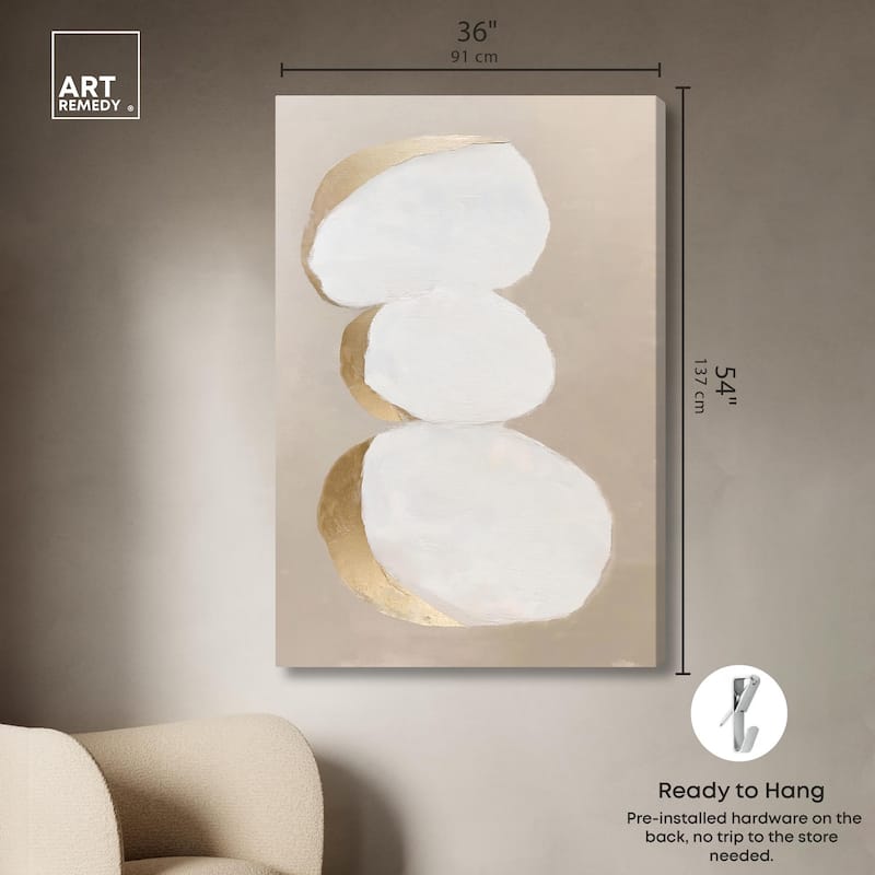 Stacked Stones I Canvas by Art Remedy, Gallery Wrapped