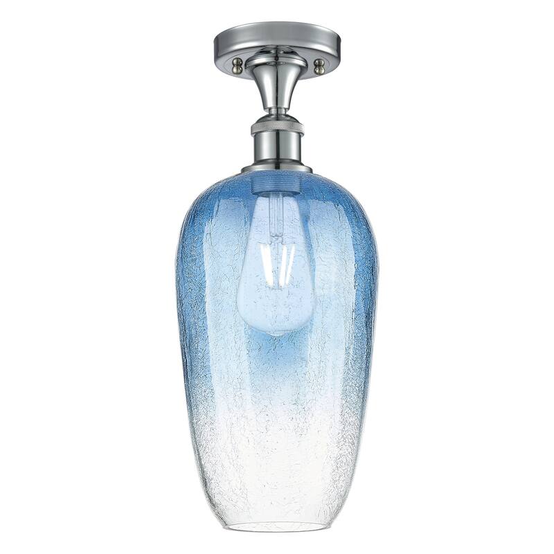 Innovations Lighting Endless Possibilities Ballston - Brookhaven Flute - 1 Light 7" Semi-Flush Mount