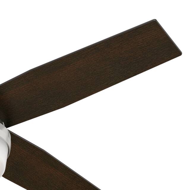 Hunter 52" Dempsey Flush Mount Ceiling Fan w/ LED Light Kit and Handheld Remote