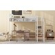 preview thumbnail 14 of 23, Twin Metal Loft Bed with Storage Ladder & Upper Grid Shelf - 250LB Capacity