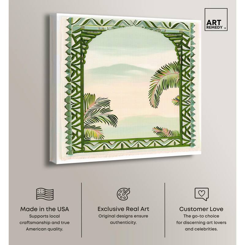 Palm View Vista Canvas by Art Remedy, Gallery Wrapped