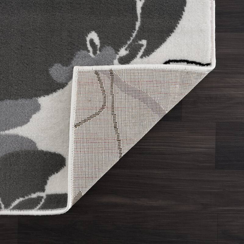 Beverly Rug Modern Multicolor Floral Indoor Area Rug with Jute Backing