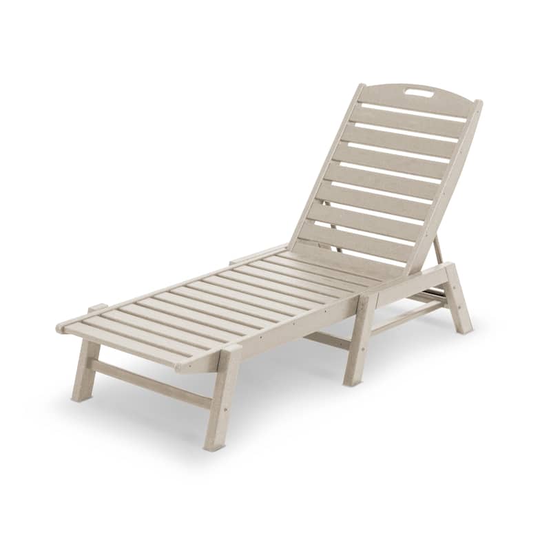 POLYWOOD Nautical Outdoor Stackable Chaise Lounge
