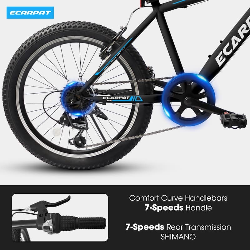 20 in Kids Montain Bike Gear Shimano 7 Speed Bike for Boys and Girls