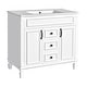 preview thumbnail 49 of 143, 36'' Bathroom Vanity with Top Sink, Freestanding Vanity Set with Mirror Cabinet