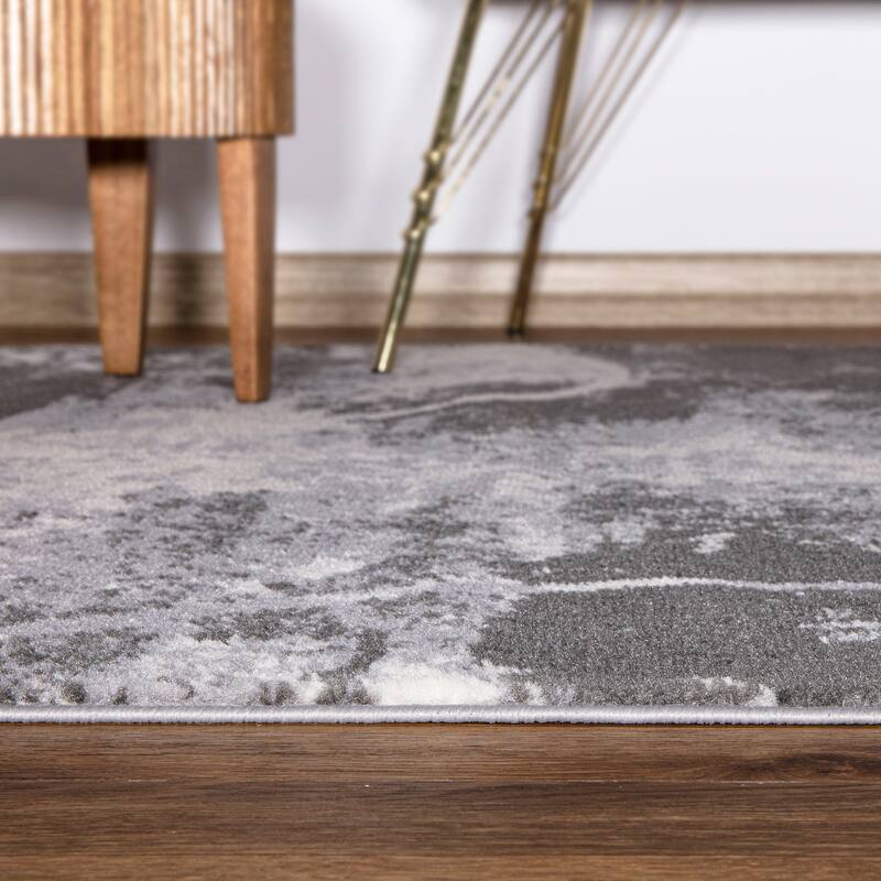 World Rug Gallery Distressed Modern Abstract Area Rug