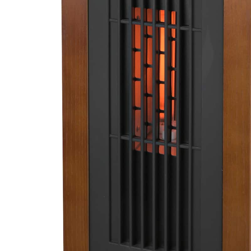 1500W Freestanding Electric Stove Fireplace Heaters with Timer and Overheat Protection without Flame - 8.5" L x 10.2" W x 24" H