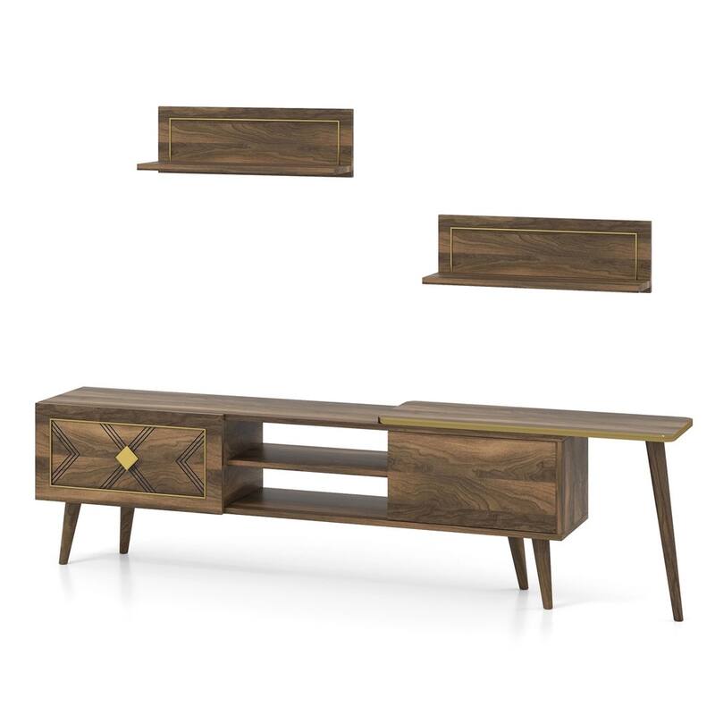 TV Stand Rustic Entertainment Center Suits TVs up to 85 Inches - 73 inches in width
