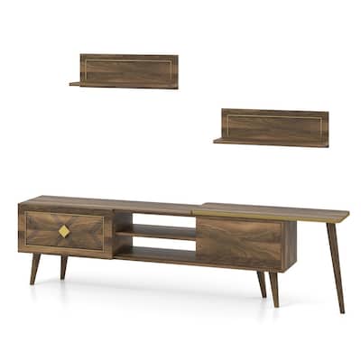 TV Stand Rustic Entertainment Center Suits TVs up to 85 Inches - 73 inches in width