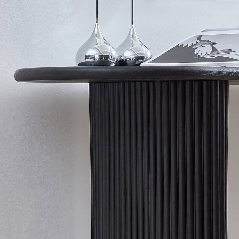 Length 59.1 Inch Entryway Table, Narrow Console Table with Unique Stainless Steel Legs, Modern MDF Sofa Table