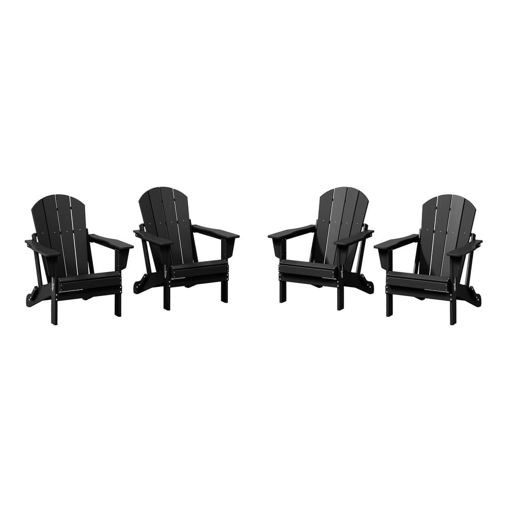Laguna Weather Resistant Outdoor Patio Folding Adirondack Chairs (Set of 4)