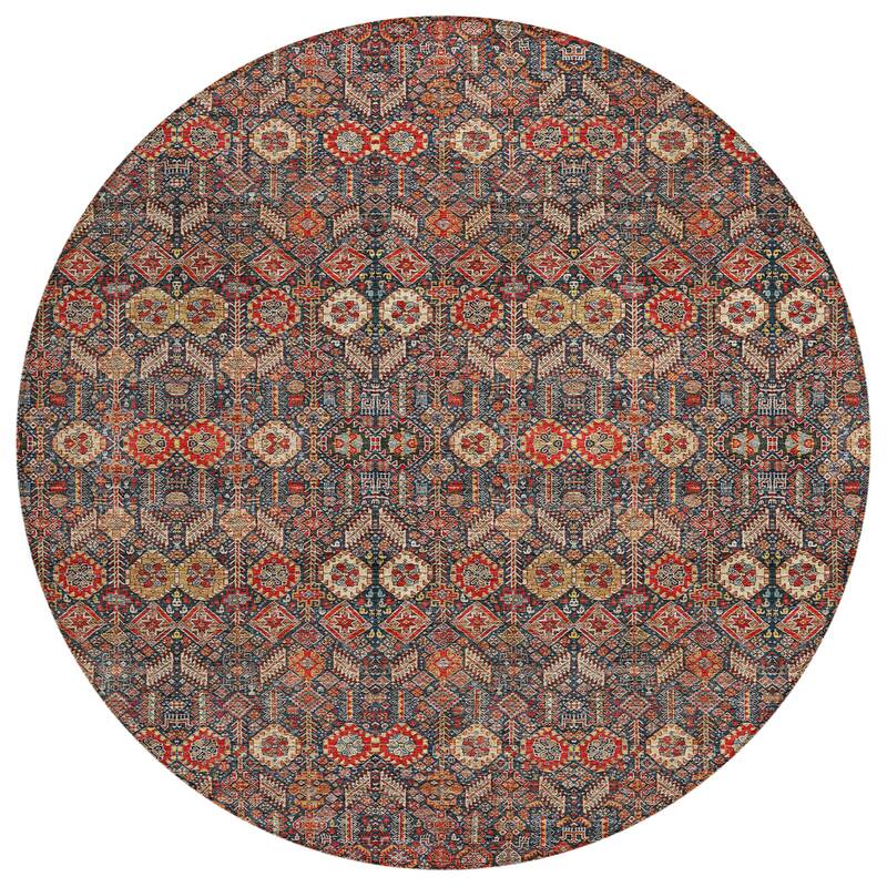 Machine Washable Indoor/ Outdoor Traditional Boho Chantille Rug