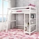 preview thumbnail 1 of 31, Max and Lily Twin Size High Loft Bed with Bookcase