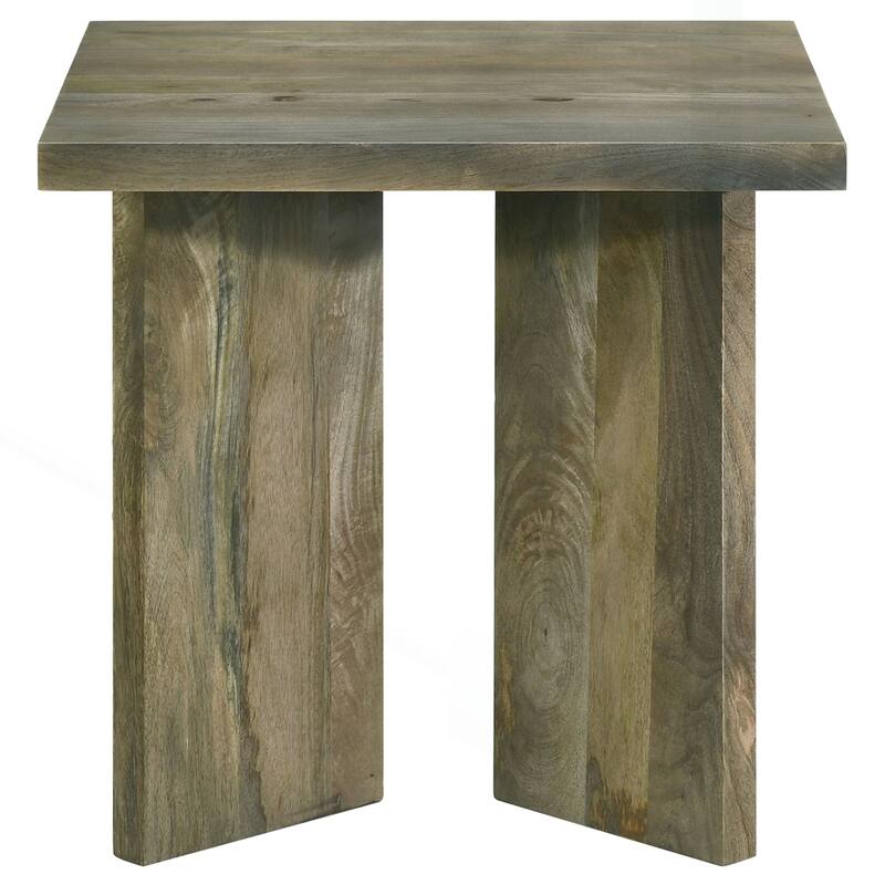 Exquisite Solid Mango Wood End Table with Rustic Appeal for Stylish Spaces