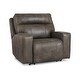 preview thumbnail 10 of 16, Signature Design by Ashley Game Plan Oversized Power Recliner Concrete