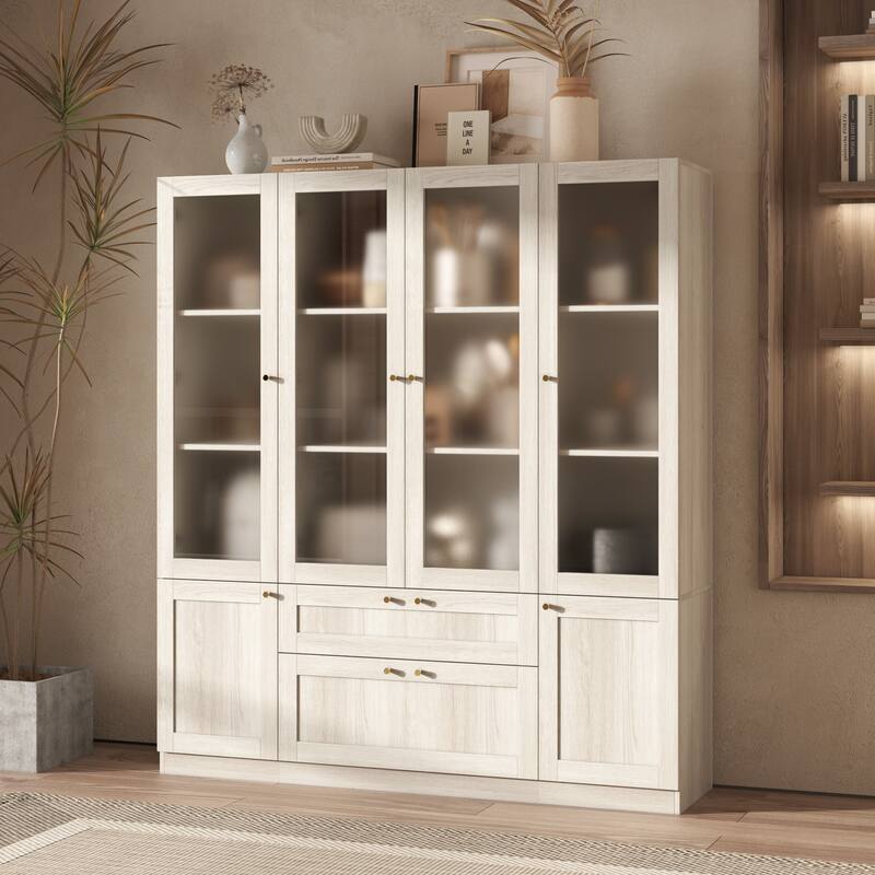 Elegant White Modular Bookcase: Stylish and Flexible Storage Solution for Your Home