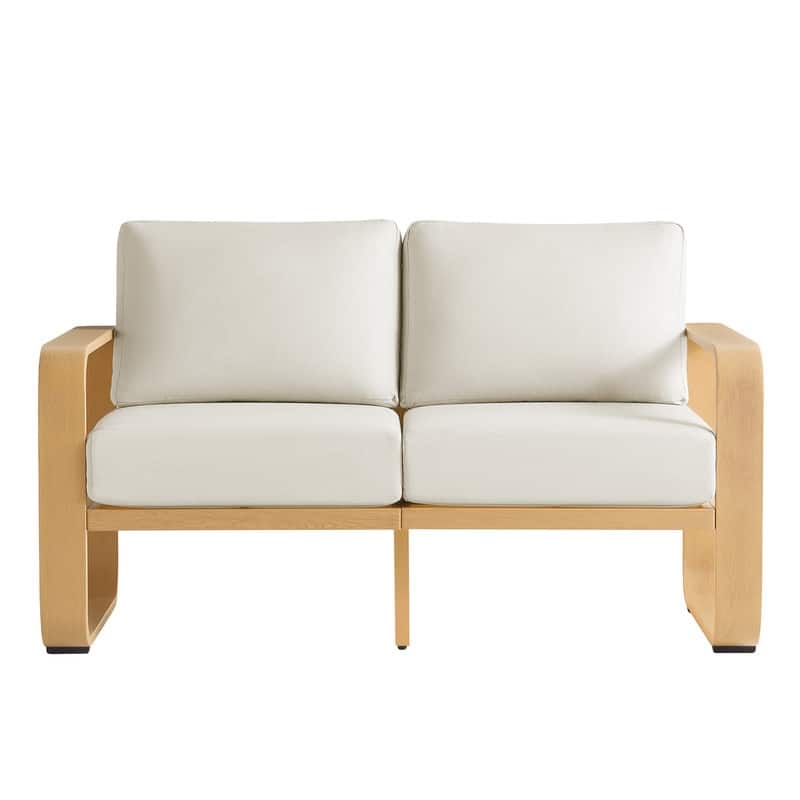 Spruce & Spring Outdoor Patio Furniture Set Aluminum Sofa Accent Chair