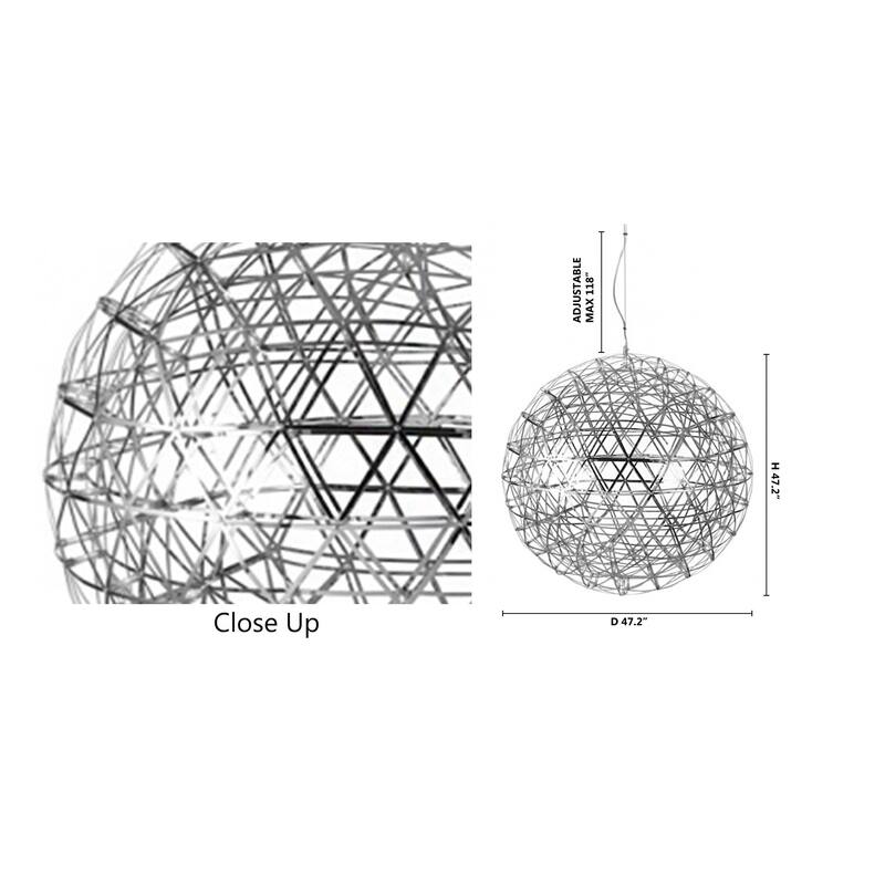 252-Light Satin Nickel Stainless Steel LED Chandelier